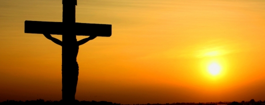 Cross in sunset