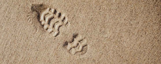 Footprint-sand