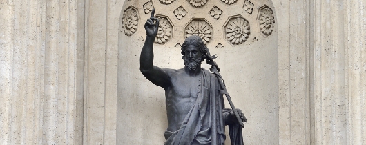 Sculpture of john the baptist. kazan cathedral