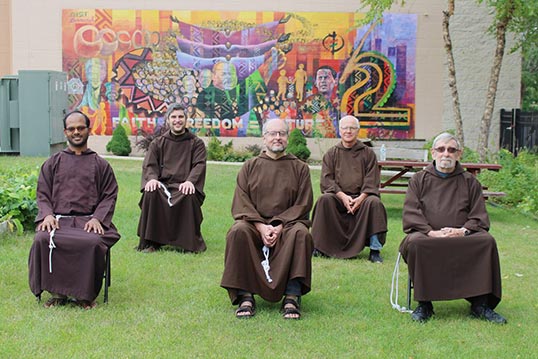 Capuchin friars at the House of Peace